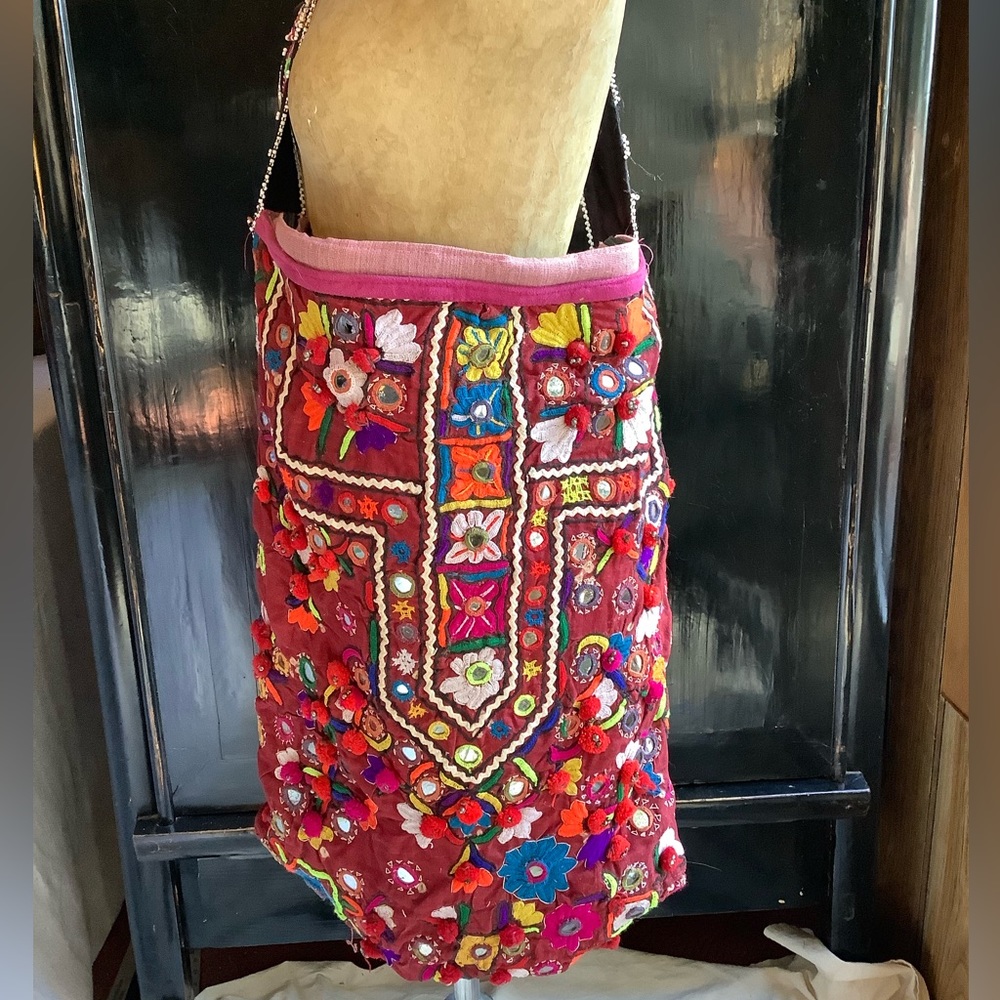 Vintage Hand Embroidered Banjara Fabric Shoulder Bag